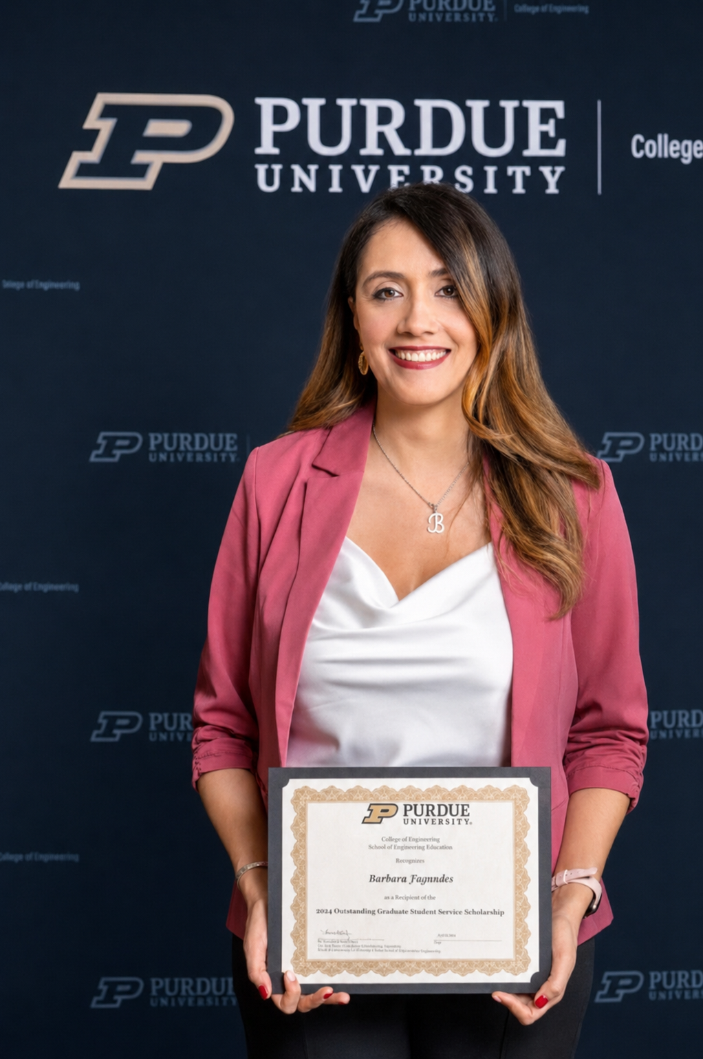 Outstanding Service Scholarship Award from Purdue College of Engineering